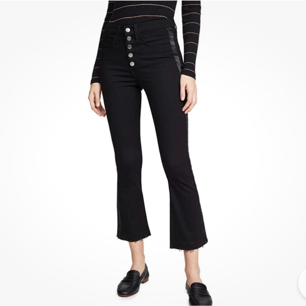 Veronica Beard Carolyn Baby Boot High Rise Black Crop Jeans Womens Size 30/10